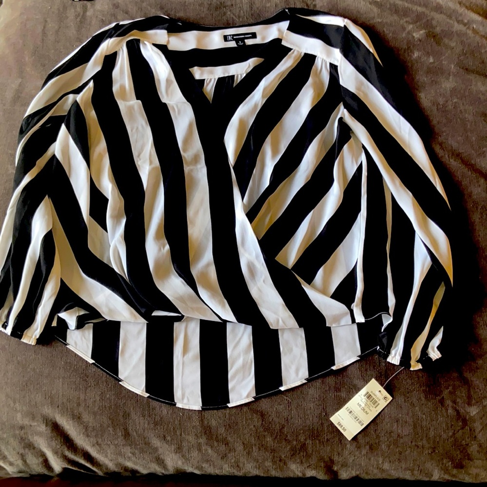 INC V-neck, striped blouse